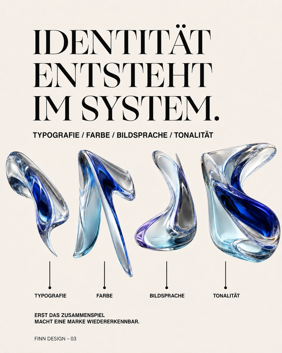 Brand statement poster, glass series