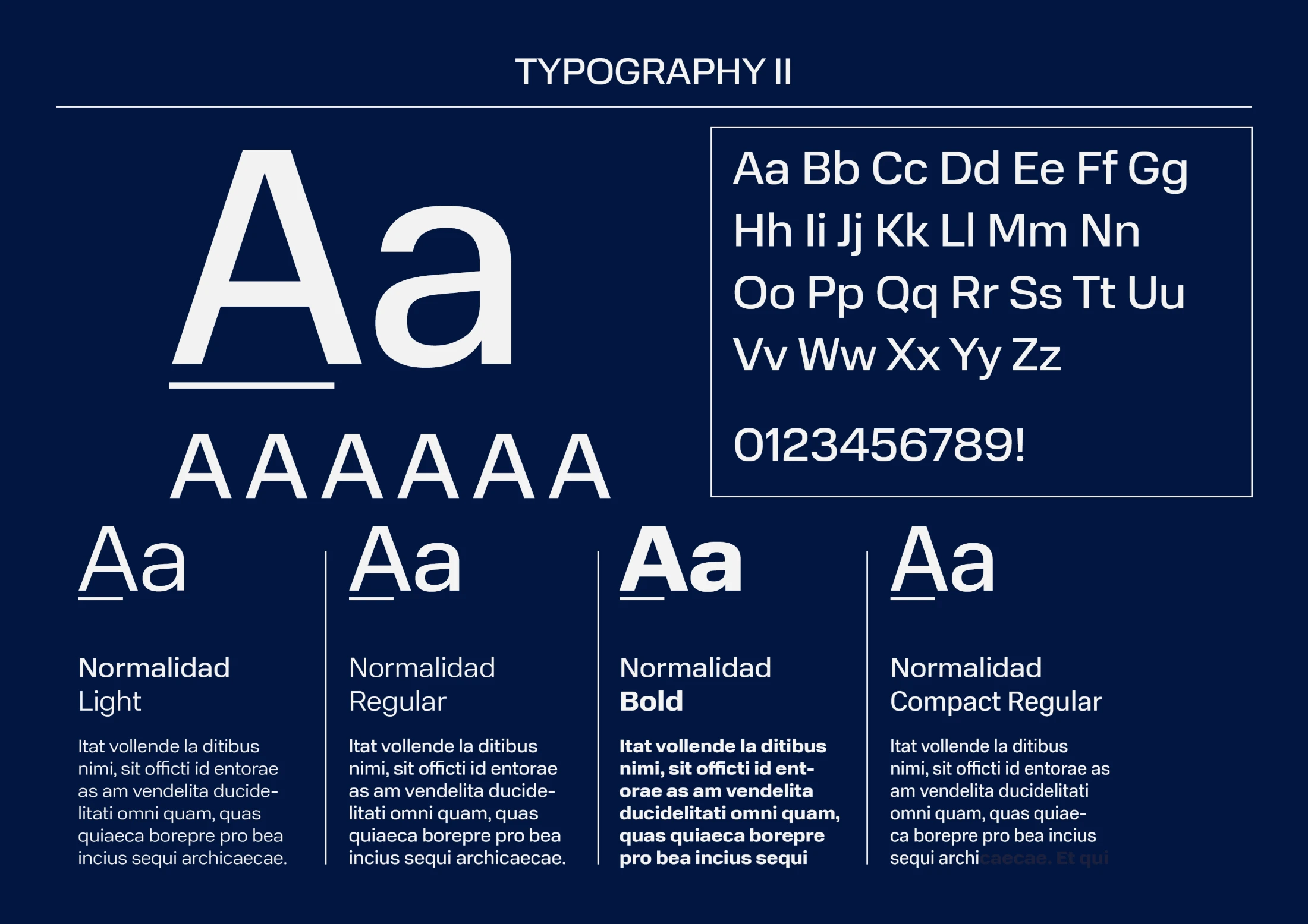 PARAMOR typography: Normalidad
